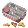 Stainless Steel Lunch Box Kids 3 Compartments Lunch Container Adult Lunch Box Portable Lunch Containers Large Capacity Lunch Box