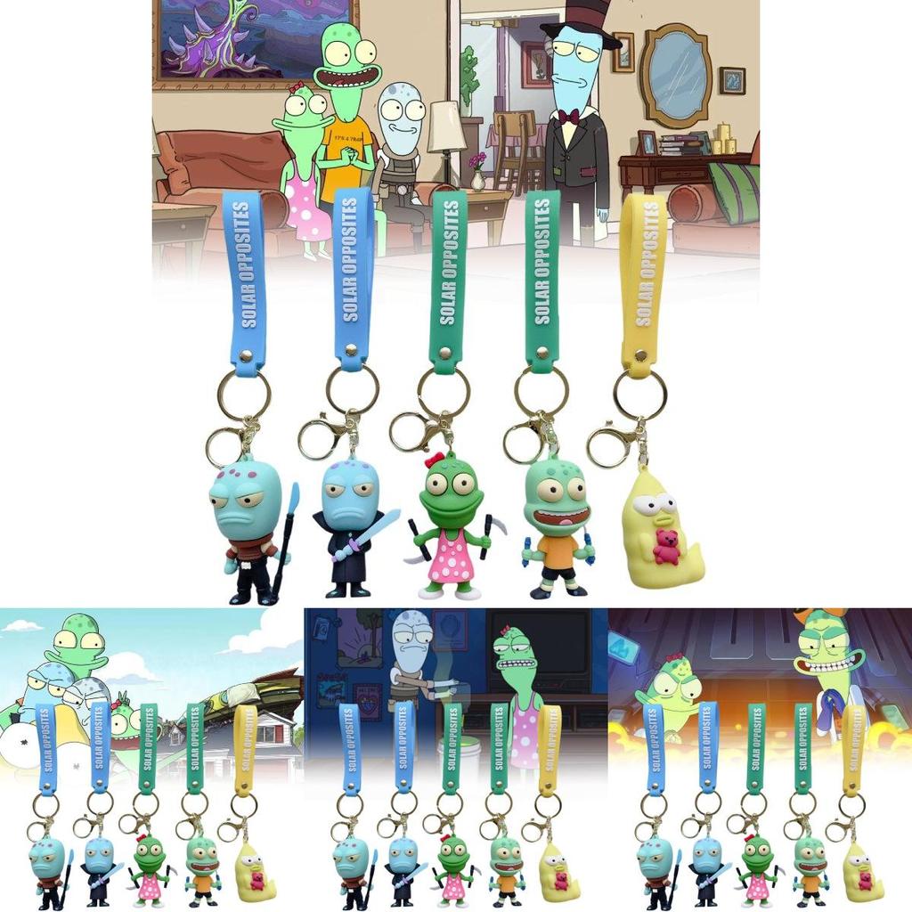 Креативный мультяшный брелок-инопланетянин ПВХ брелок для забавных идей для подарков Уникальный стиль современного искусства