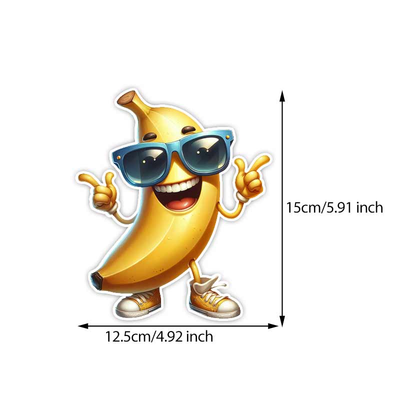 Funny Banana Fruit Car Stickers Waterproof Vinyl Decals Auto Body Window Bumper Decor Motorcycle Helmet Stickers TM198