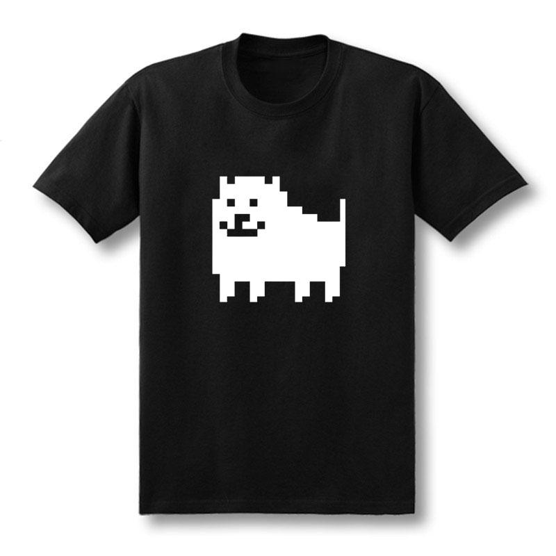 ГОРЯЧИЕ Модные унисекс футболки для игр Undertale с принтом Annoying Dog Аниме хлопковые футболки Повседневные футболки Индивидуальная уличная одежда