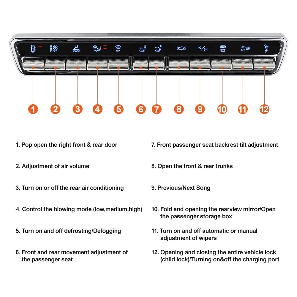 Upgrade Physical Buttons Smart Control Bar for Tesla Model 3 Y 2016 to 2025 Center Console Multifunction Panel Car Accessories