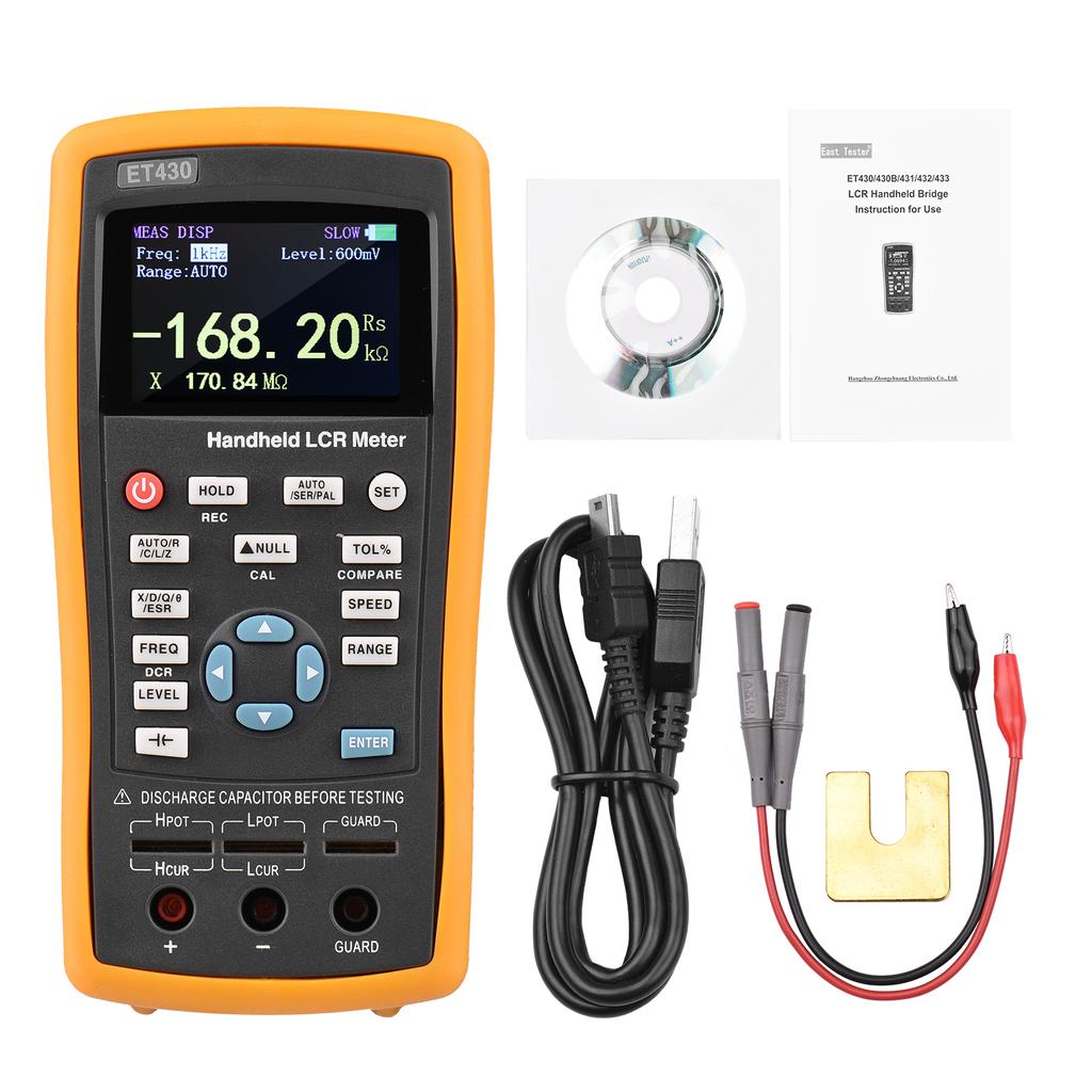 2.5-inch LCD Digital Handheld 100kHz LCR Meter LCR Multimeter Tester for Inductance Capacitance