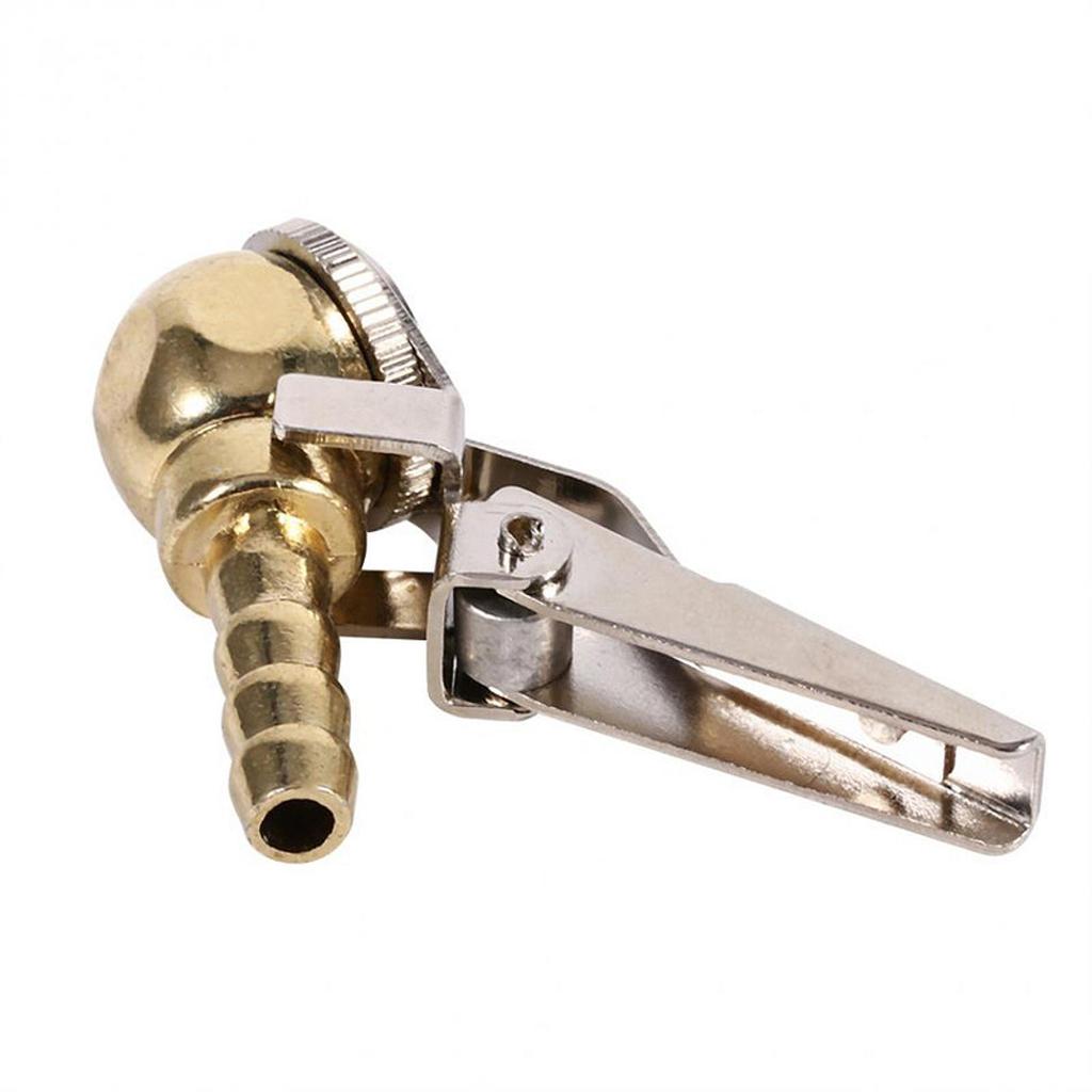 Air Chuck with Clip for Tire Inflator Zinc Alloy Professional Quick Inflate Valve Adapter for Bicycle Auto Motorcycle Truck