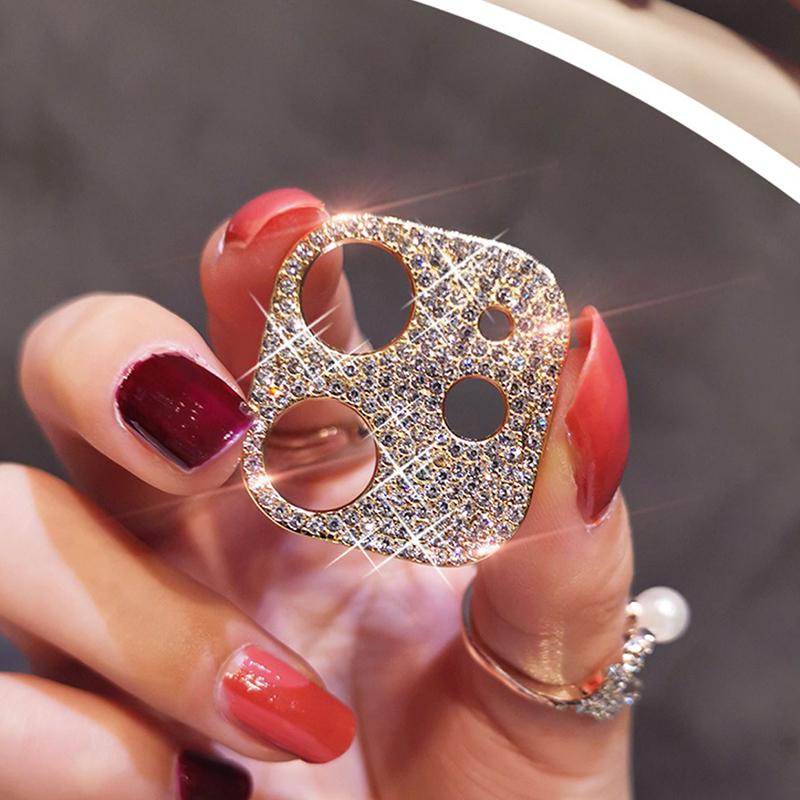 Защитная пленка для объектива камеры с бриллиантами для iPhone 11 12 13 Pro Max, защитная пленка с блестками и кристаллами для iPhone 11 12 13 Pro Max, стеклянная крышка