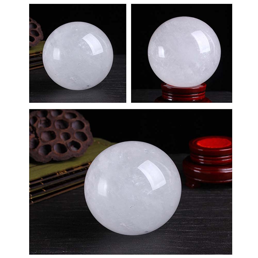 Кристалл Натуральный Круглый Белый Натуральный Фэн-шуй Украшение Вход Апрель Фэн-шуй Удача Сила Натуральный Хрустальный Шар с Подарком Шар, Кристалл, Шар,