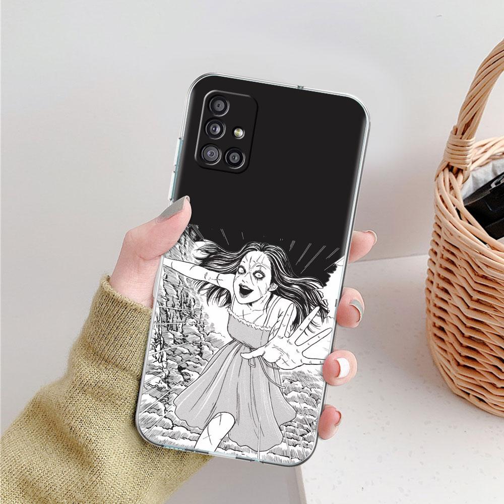 Мягкий чехол для телефона Samsung Galaxy A51 A21s A71 A12 A31 A52 A41 A32 A02s A11 A72 A52, прозрачная задняя крышка, футболки Junji Ito Tomie