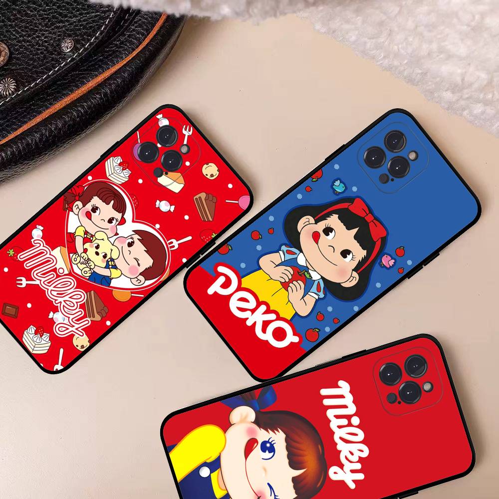 Чехол для телефона Fujiya Milky Peko Chan Для IPhone 16 17 Air 15 14 13 12 11 Pro Max 16E Plus Fundas