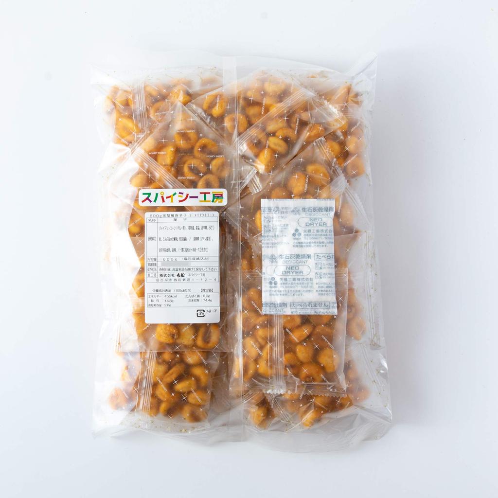 Yoshimatsu Chili Pepper Garlic Giant Corn 24 Для коммерческой индивидуальной хрустящей текстуры (600 г / примерно. куски) использование, завернутый, сладости, закуски, пряный,