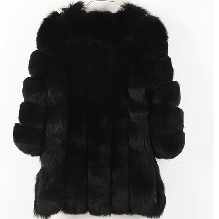 New Fox Fur Imitation Fur Coat Women In Long Temperament Celebrity Fur Fur One Women Winter Ladies Coat