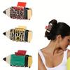 1pc Pencil Hair Clip Women and Girls Leopard Pattern Sunflower Claw Hair Clip Strong Shaping Claw Clip Fun Hair Accessories