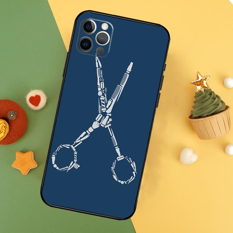 Парикмахерские Ножницы Парикмахера Чехол Для iPhone 11 12 13 14 16 15 Pro Max Mini XS Max X XR SE2 7 8 14 16 15 Plus Чехол для Телефона