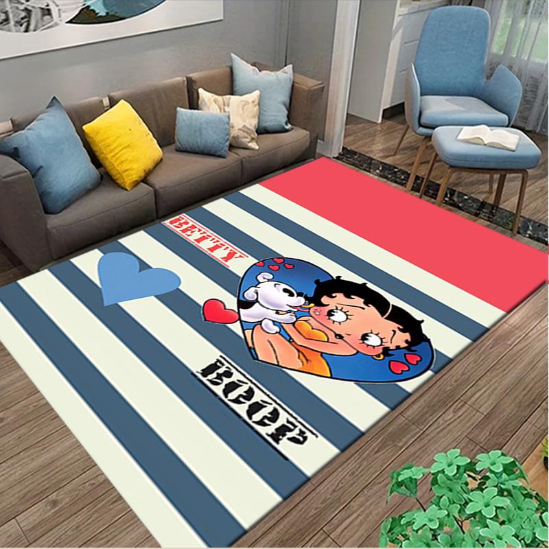 1pc General-purpose Rug, Betty Boop Printed Area Rug, Comfortable Office Chair Carpet, Home Entrance Floor Mat