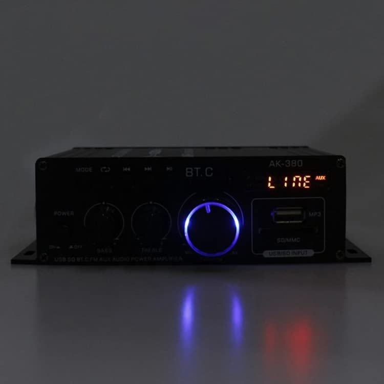 Компактный аудиоусилитель с Bluetooth 40 Вт 40 Вт Карта Алюминиевый Пульт Дистанционного Управления Усилитель Мощности для Различной Музыки Автомобильный Усилитель FMTLPAK380 2-канальный 5.0,