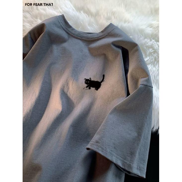 New Short-Sleeved T-shirt Men's Summer Korean Style Trendy Simple Half Sleeve Top Hong Kong Style Loose Casual Fashion Brand T-shirt