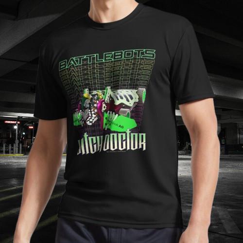 BattleBots Робот Witch Doctor Логотип Стопка Активный Забавный Режим Размера Американская Футболка