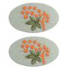 2Pcs/set Floral Embroidered Hairpin Set Cute Children's Hair Accessories Bangs Clips  Daily Use