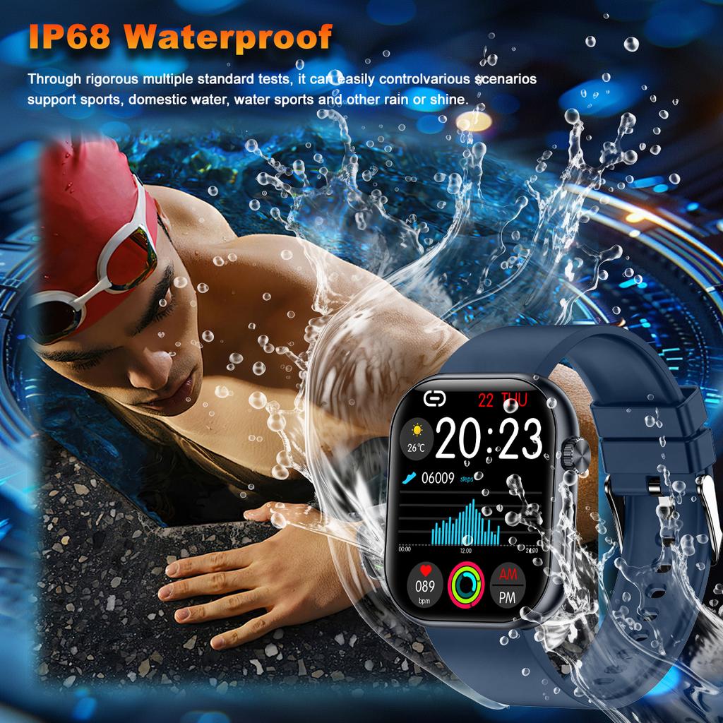 SACOSDING Женские умные часы с экраном Amoled для мужчин, для активного отдыха, Bluetooth, для звонков, ЭКГ, для мониторинга здоровья, для спорта, фитнес-трекера, умные часы