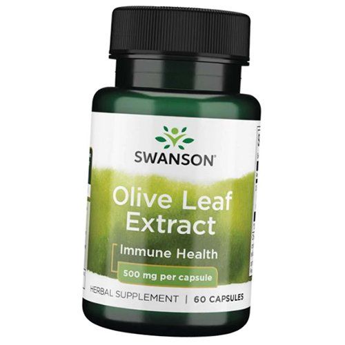 Экстракт Оливковых листьев, Olive Leaf Extract 500, Swanson 60капс (71280029)