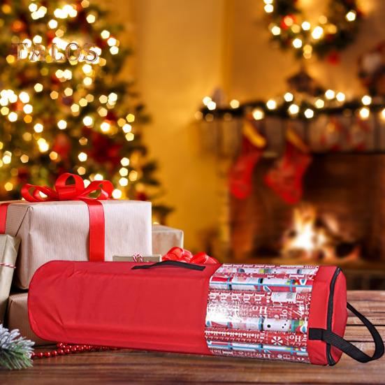 Органайзер для хранения подарочной упаковочной бумаги с ручкой и застежкой-молнией. Большой вместительный водонепроницаемый портативный держатель для упаковочной бумаги.