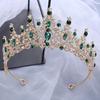 Bride Alloy Crown Hair Accessories Wedding Rhinestone Headband Electroplating Birthday Crown Dinner Wedding Headwear