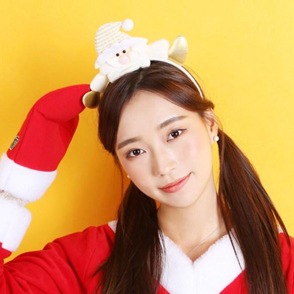 Party Christmas Blonde Headband, Santa, 4 Pieces