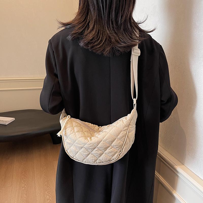 Женская сумка через плечо большой емкости, ромбовидная сумка через плечо, однотонная сумка-хобо
