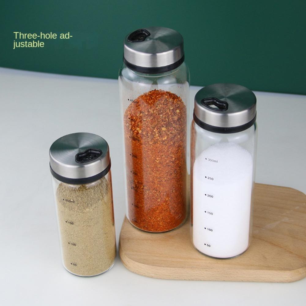 Бутылка Шейкер для специй для соли, кунжута, резервуар для хранения, стеклянная банка для приправ, герметично закрывающаяся банка для приправ