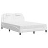 Viana  Bed with Mattress White 140x200 cm Faux Leather