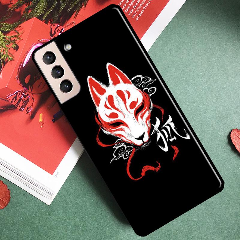 Чехол для телефона в японском стиле с аниме-лисой для Samsung Galaxy S25 Ultra S9 S10 S20 S21 S22 S23 Ultra Plus S24 FE Задняя крышка
