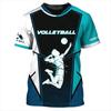 Volleyball Uniform Neutral 3D Printed Men's T-shirt Fashionable Short Sleeved Sportswear Comfortable Breathable Quick Drying