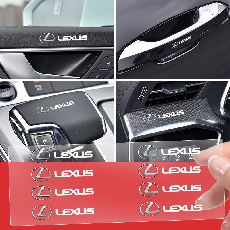Hot Car Door Handle Sticker Rearview Mirror Protective Decal Stickers Car Goods For Lexus IS ES GS LS UX NX RX