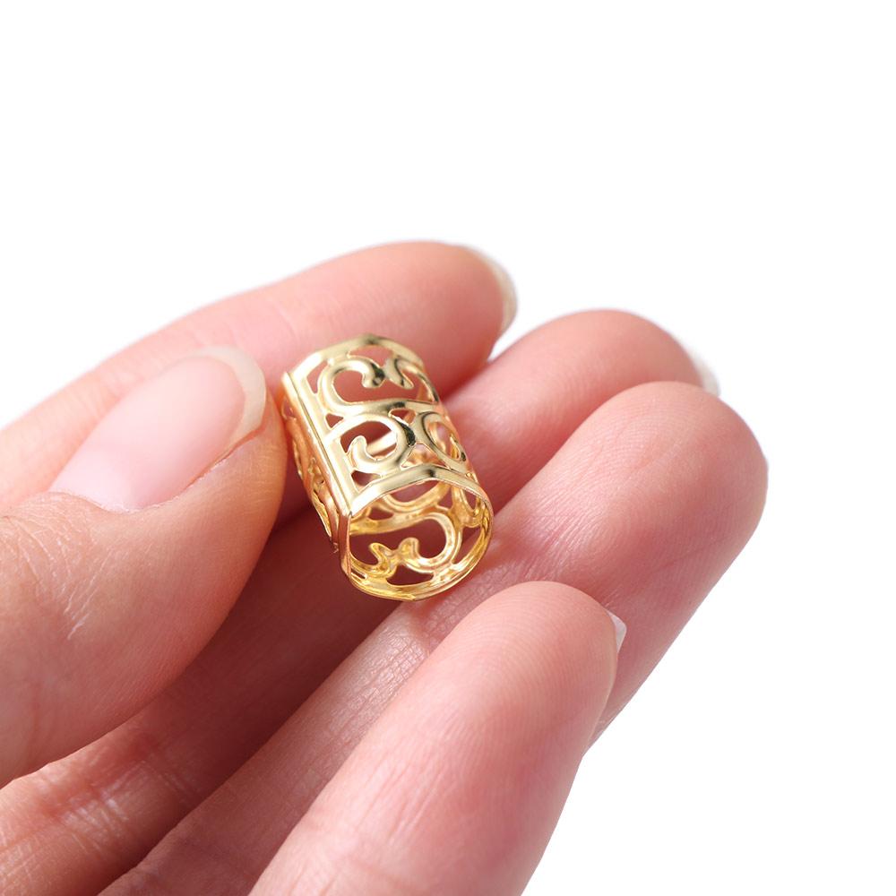 200 шт. Металлические зажимы для манжет, дреды, бусины, дреды, косички, трубки, полые кольца для волос для мужчин