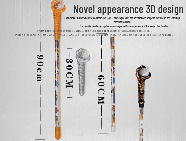 Glow-in-the-Dark Halloween Demon King Scepter Cane Wand