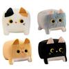 Stuffed Animal Square Cat Plush Toy Block Cat Kitten Plush Doll Black Cat Pillow  Birthday Gift