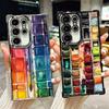 Набор акварели Палитра красок Покрытие Чехол для телефона Для Samsung Galaxy S24 S25 FE S26 Edge S23 Ultra S22 S21 Plus S20 Противоударный Воздушный