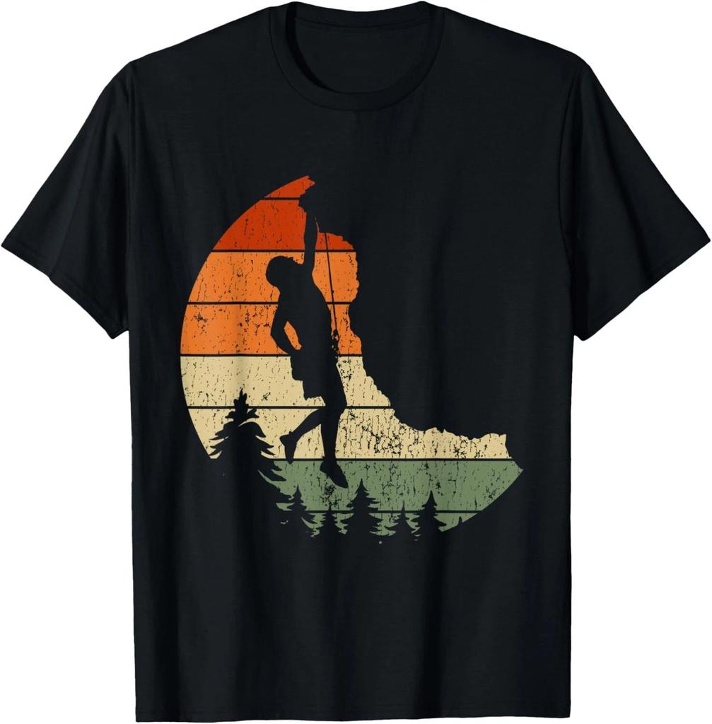 Retro Rock Climbing Vintage Climber Tee Gift Unisex T-Shirt