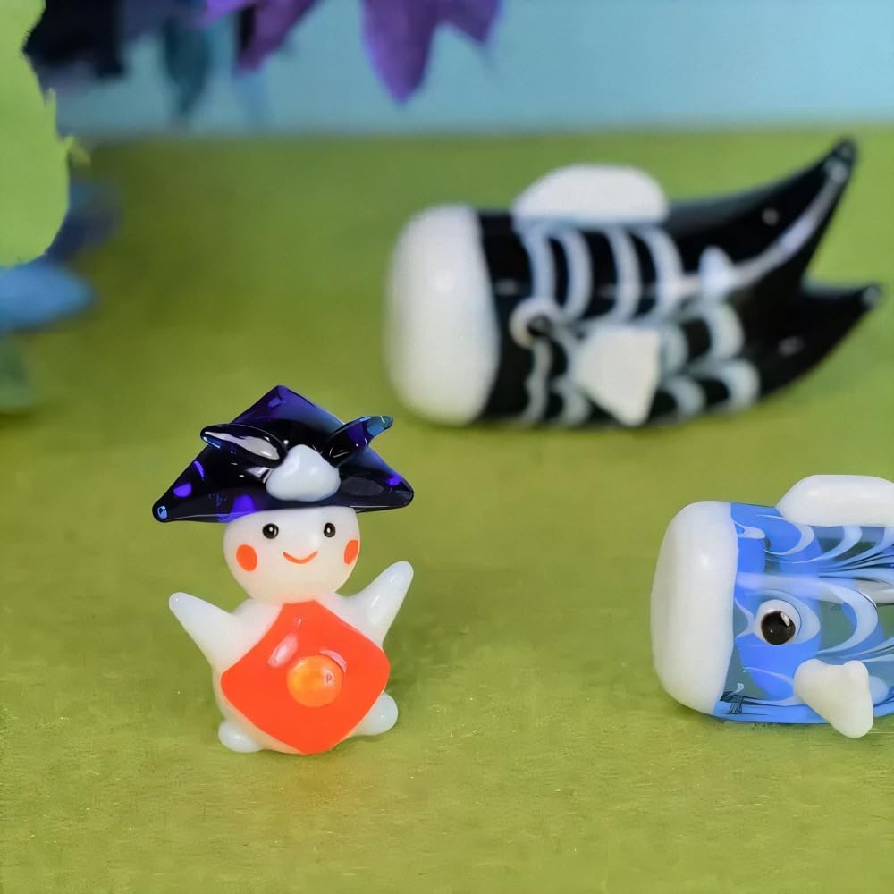 Four Cart Cute Handmade Glass Craft Boy's Day Kabuto Kintaro