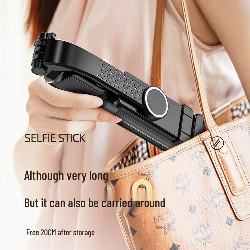 Bluetooth Selfie Stick with Remote, Tripod, Retractable Design & Fill Light for Mobile Streaming