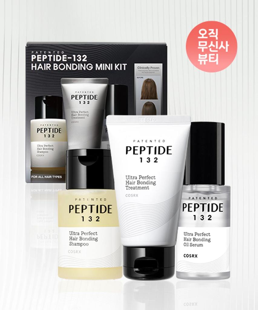 Мини-набор для скрепления волос Peptide-132 (Масляная сыворотка/Шампунь/Уход)