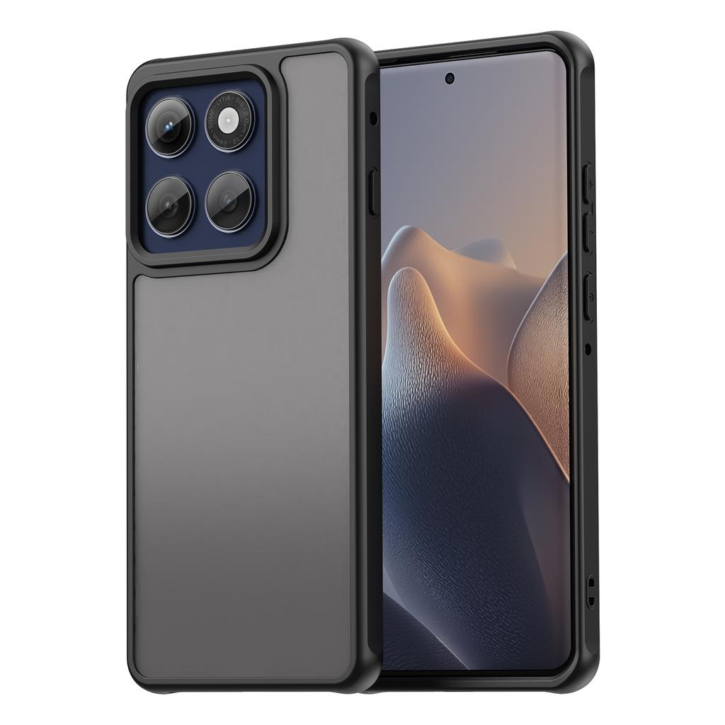 For Motorola Edge 60 Pro 5G Case Drop Proof Airbags Frosted Translucent PC+TPU Phone Back Cover