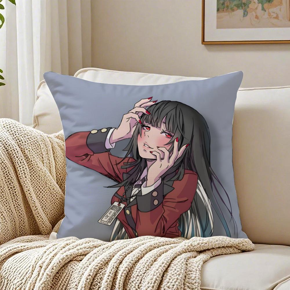 Japanese anime hot KKakegurui YYumeko Jabami Cushion Cover Pillowcase Antidustmite living Room Sofa Decor Cushion Room