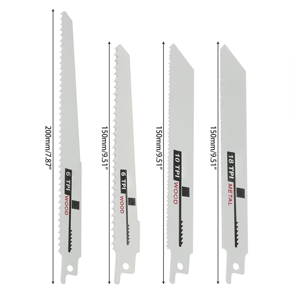 12 PCS Reciprocating Saw Blades Pruning Saw Blades Saber Saw DIY Tools for Cutting Wood Metal Pipes