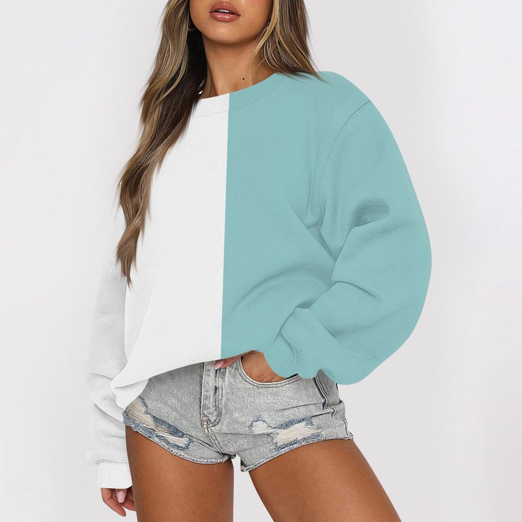 Женские осенне-зимние топы, женская толстовка с длинными рукавами, повседневные флисовые топы с круглым вырезом, свободный крой, половер