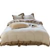 Ins Solid Milk Velvet Four Piece Lace Coral Velvet Quilt Cover Thickened Warm Bed Sheet Flannel Bedding
