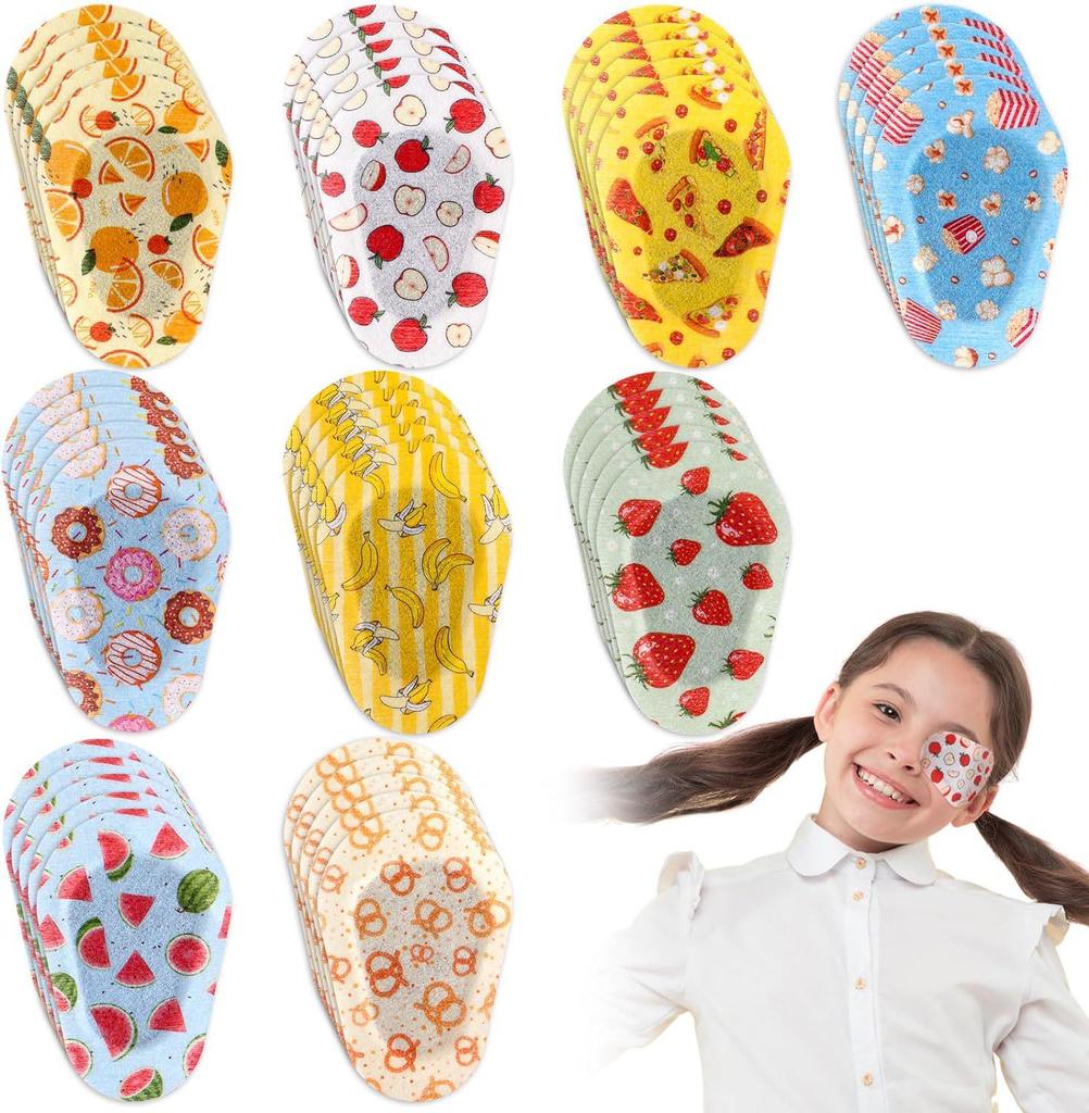 Детский окклюдер для лечения амблиопии - Дышащий, Полное покрытие, Мультяшный дизайн, Коррекция одного глаза при косоглазии