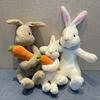Милый кролик плюшевый игрушка обнимает морковку мягкий кролик кукла для детей пасхальный декор вечеринка подарок диван спальня офис автомобиль украшение