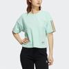 Adidas Originals Drop Shoulder Sleeve T Shirt Women's Frozen Green H39034