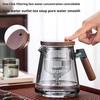 800ml Teapot Water Separation Glass Glass Teapot Wooden Handle Heat-Resistant Precise Pouring Tea Kettle Easy To Clean Tea Pot for Loose Tea Brewing