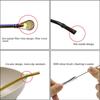 Stainless Steel Straw Filter Spoon, Yerba Mate Bombilla, Loose Leaf Tea Strainer, Tea Straw for Drinking Coffee, Cocktail, Pack of 5 with Cleaning