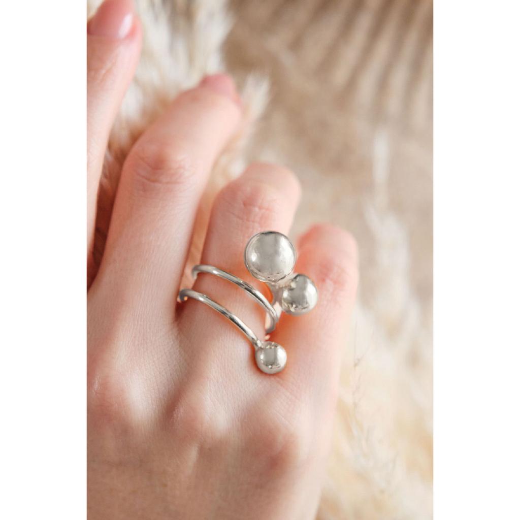 Комплект золотых колец с пузырьками